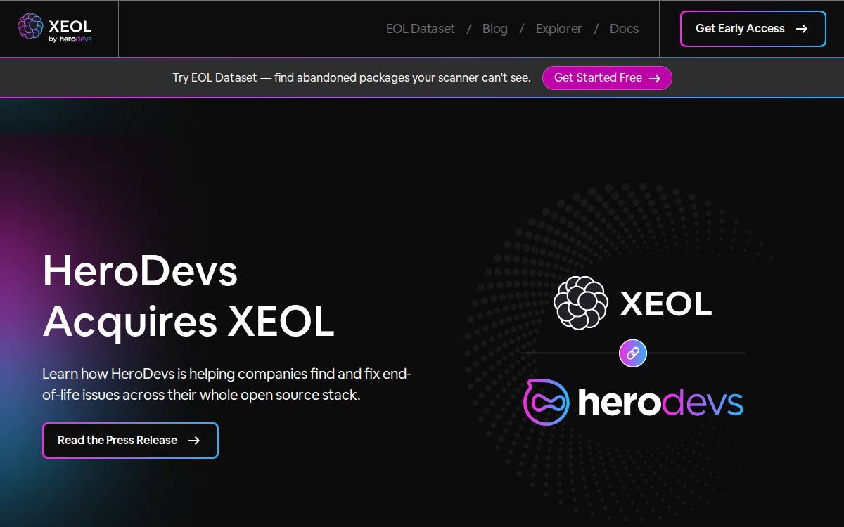 Xeol website preview