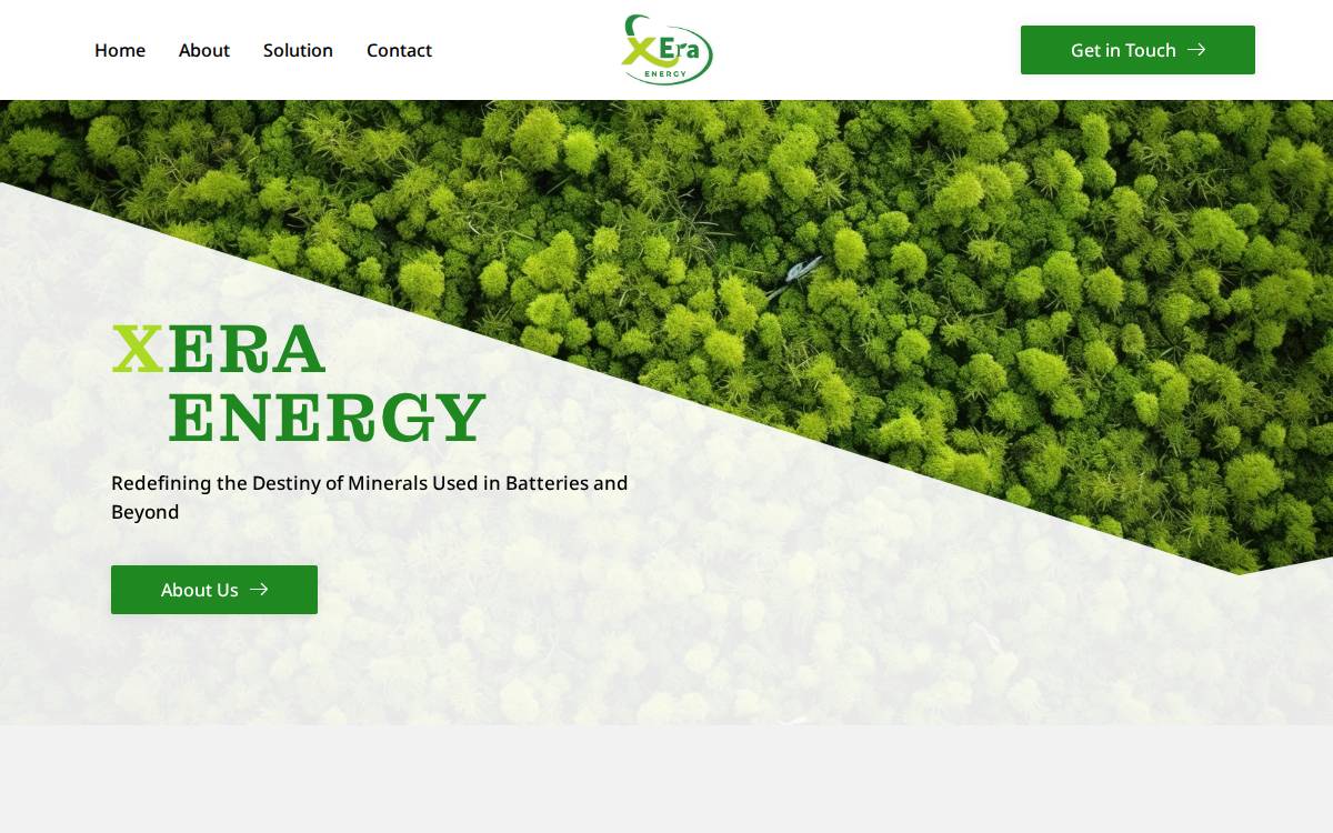 Xeraenergy website preview