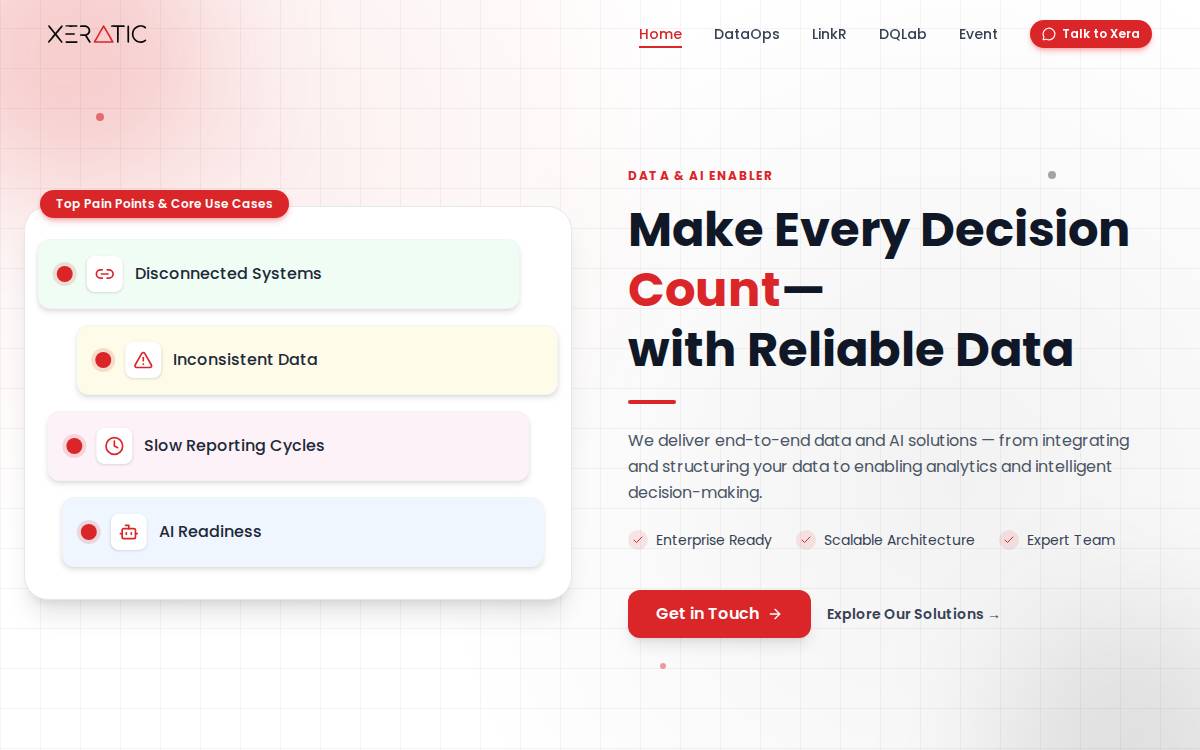 Xeratic website preview