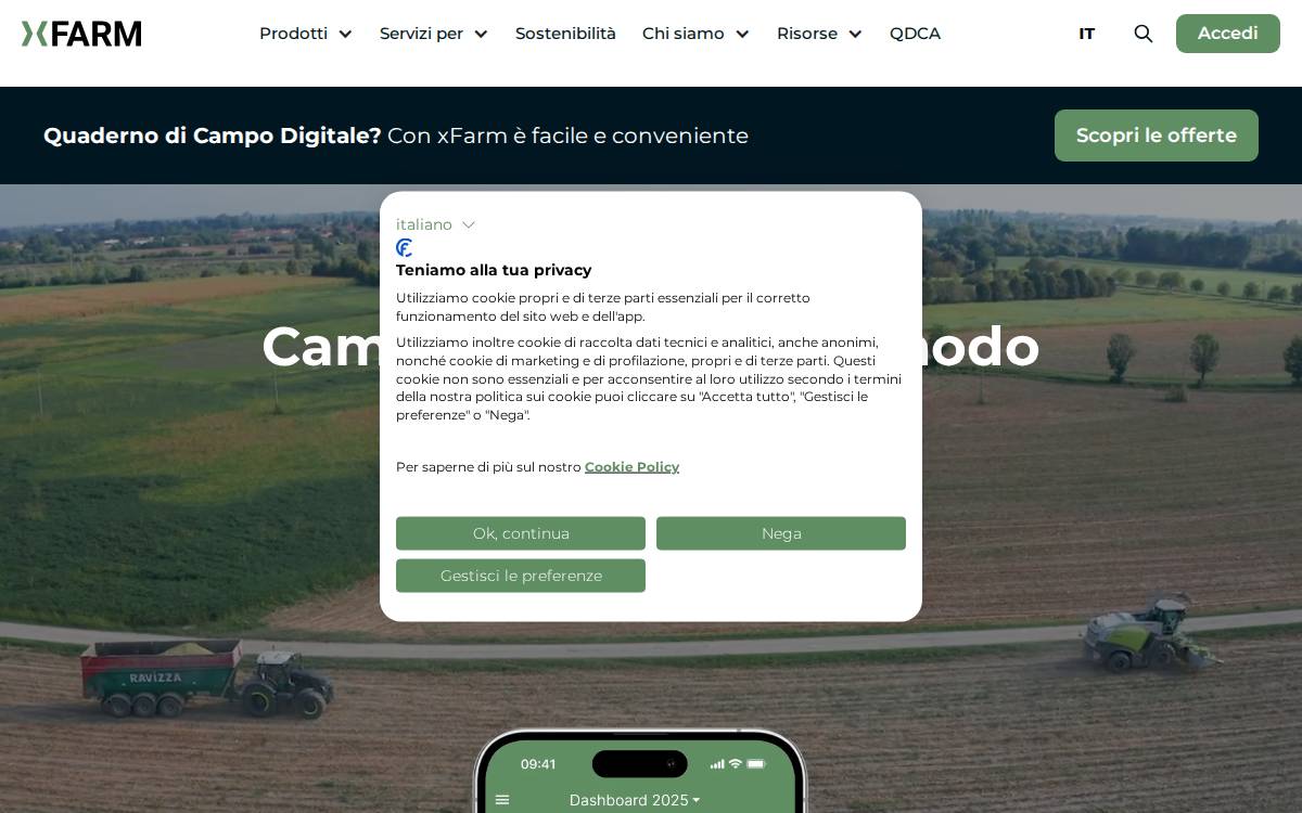 xFarm website preview