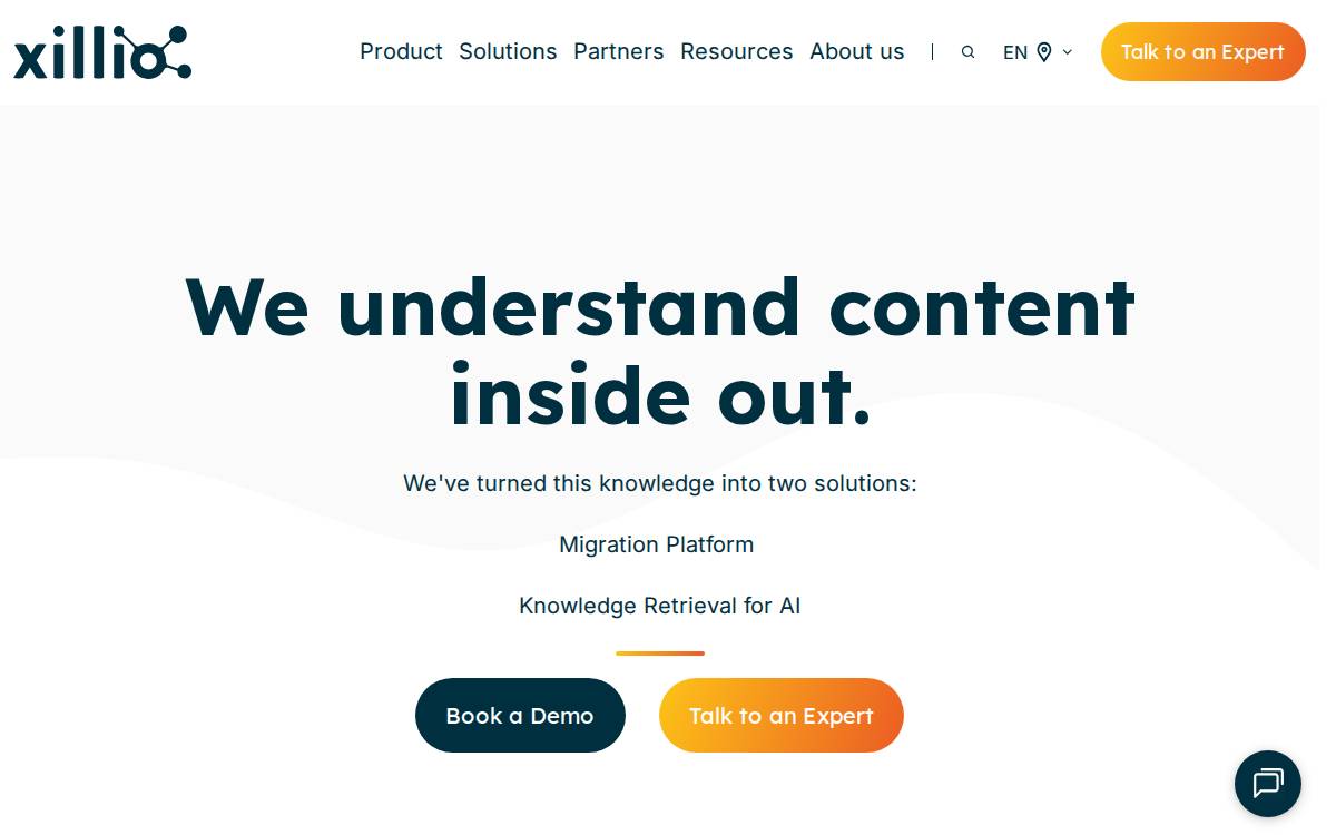 Xillio website preview