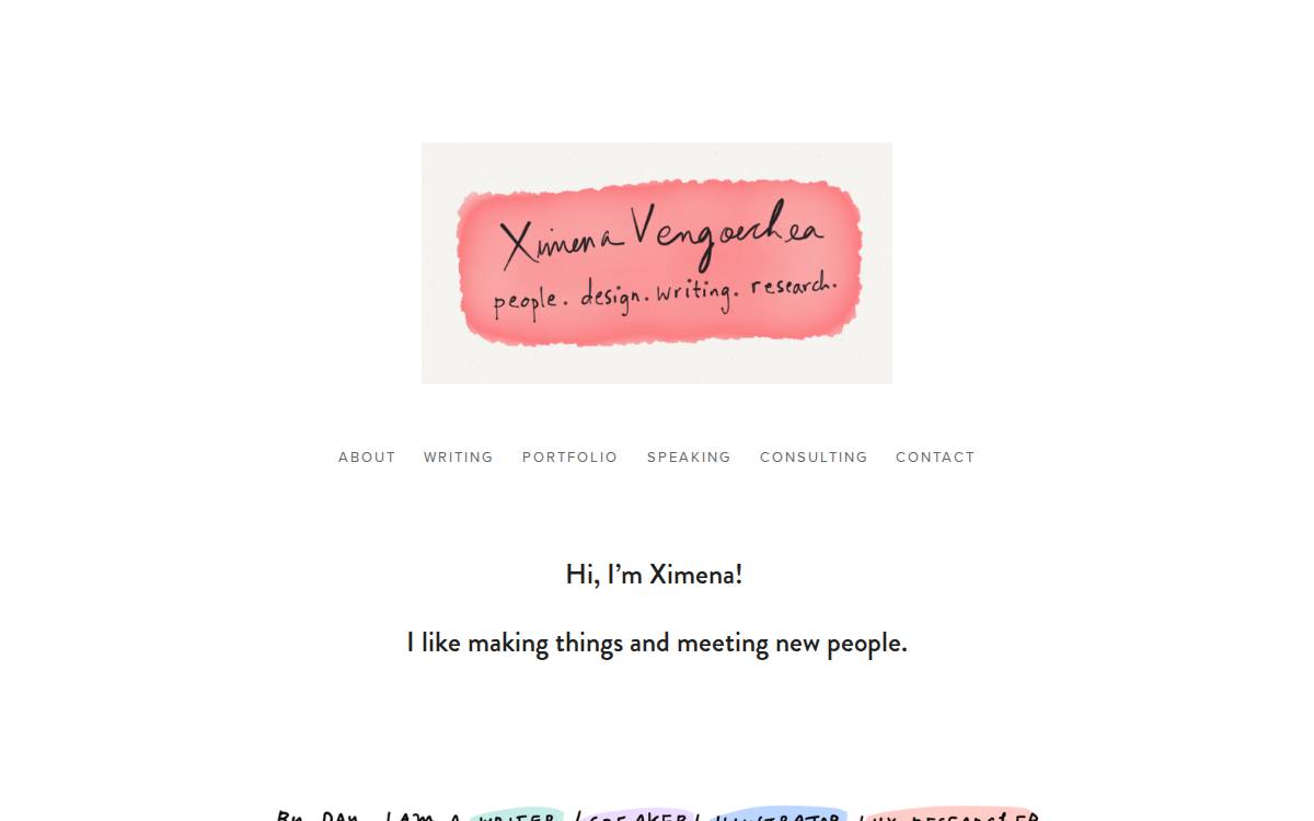Ximena Vengoechea website preview