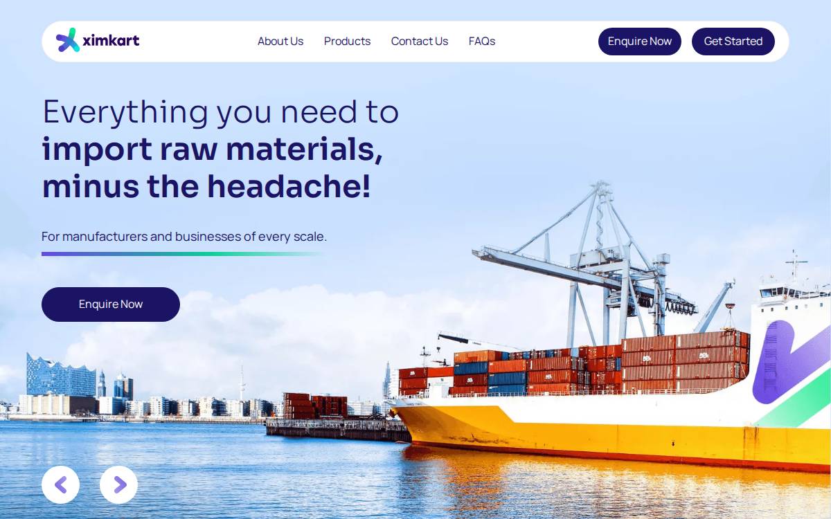 Ximkart website preview
