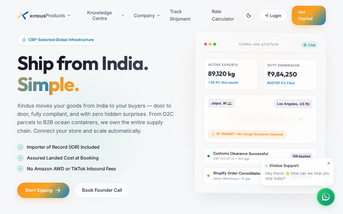 Xindus website preview