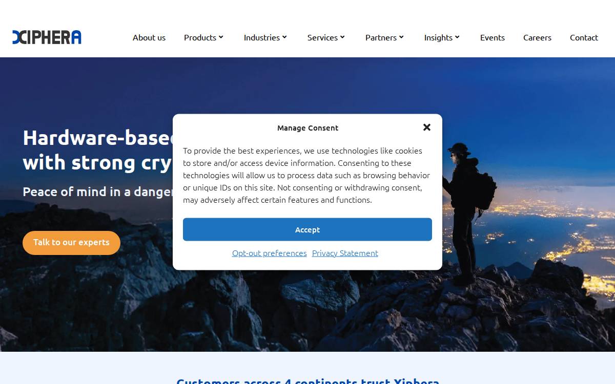 Xiphera website preview