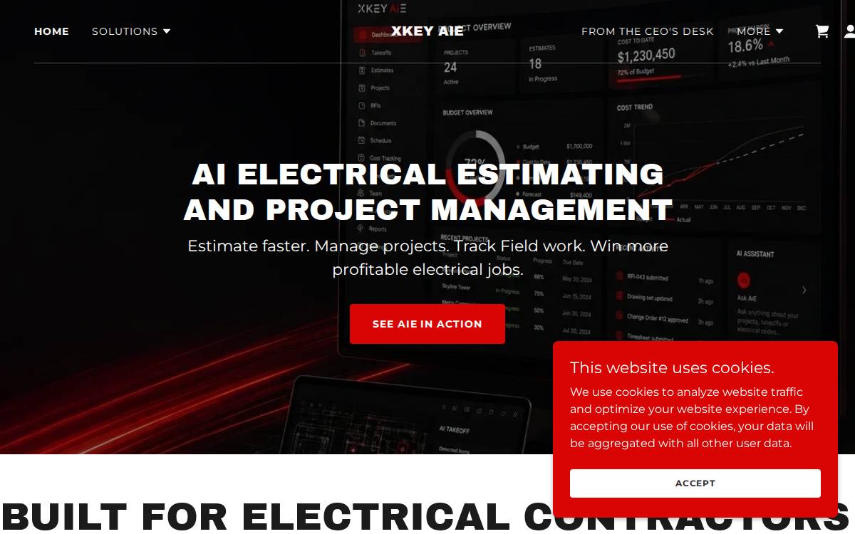 Xkeyaiestimation website preview