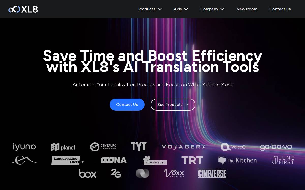 Xl8 website preview