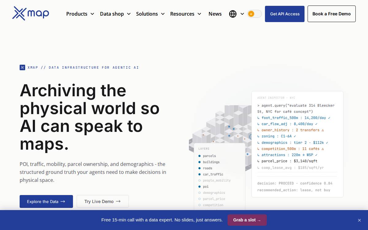 xMap website preview