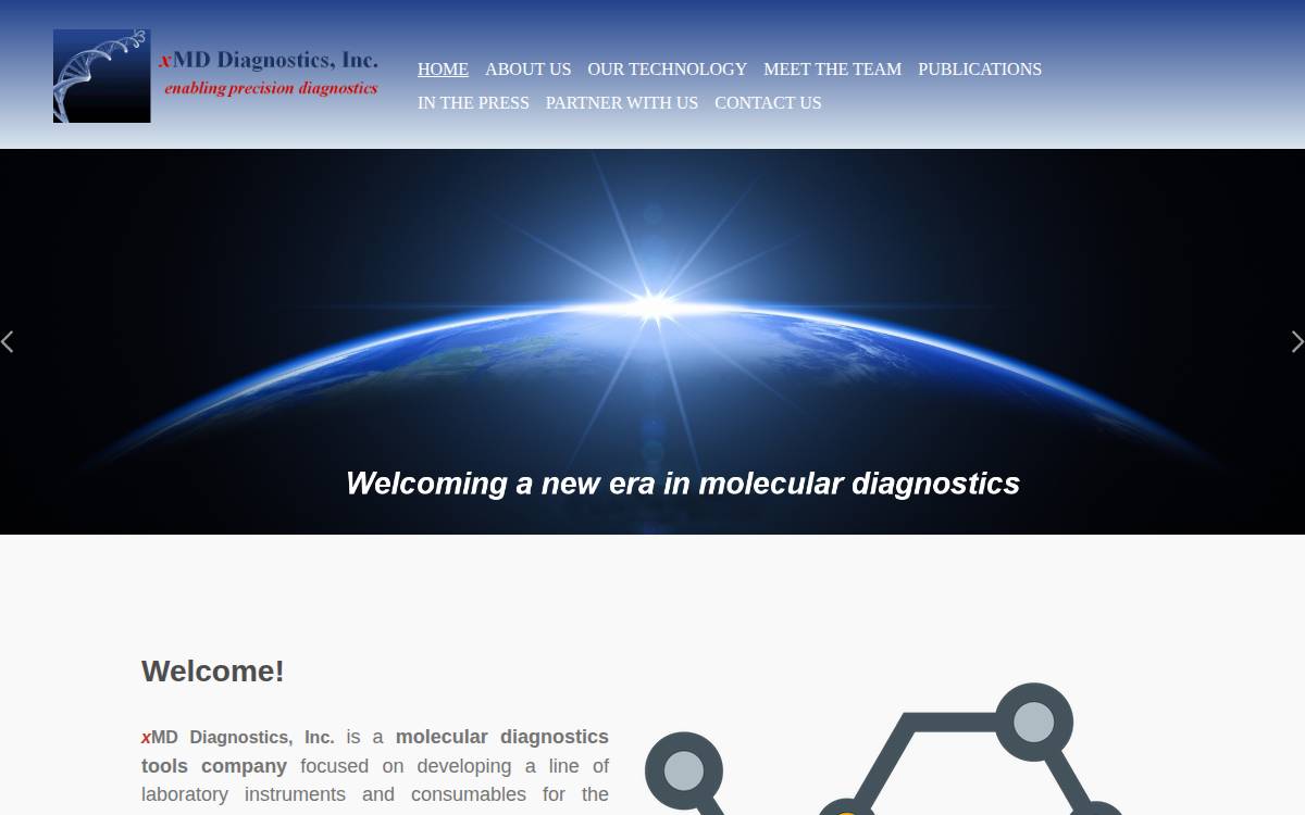 xMD Diagnostics website preview