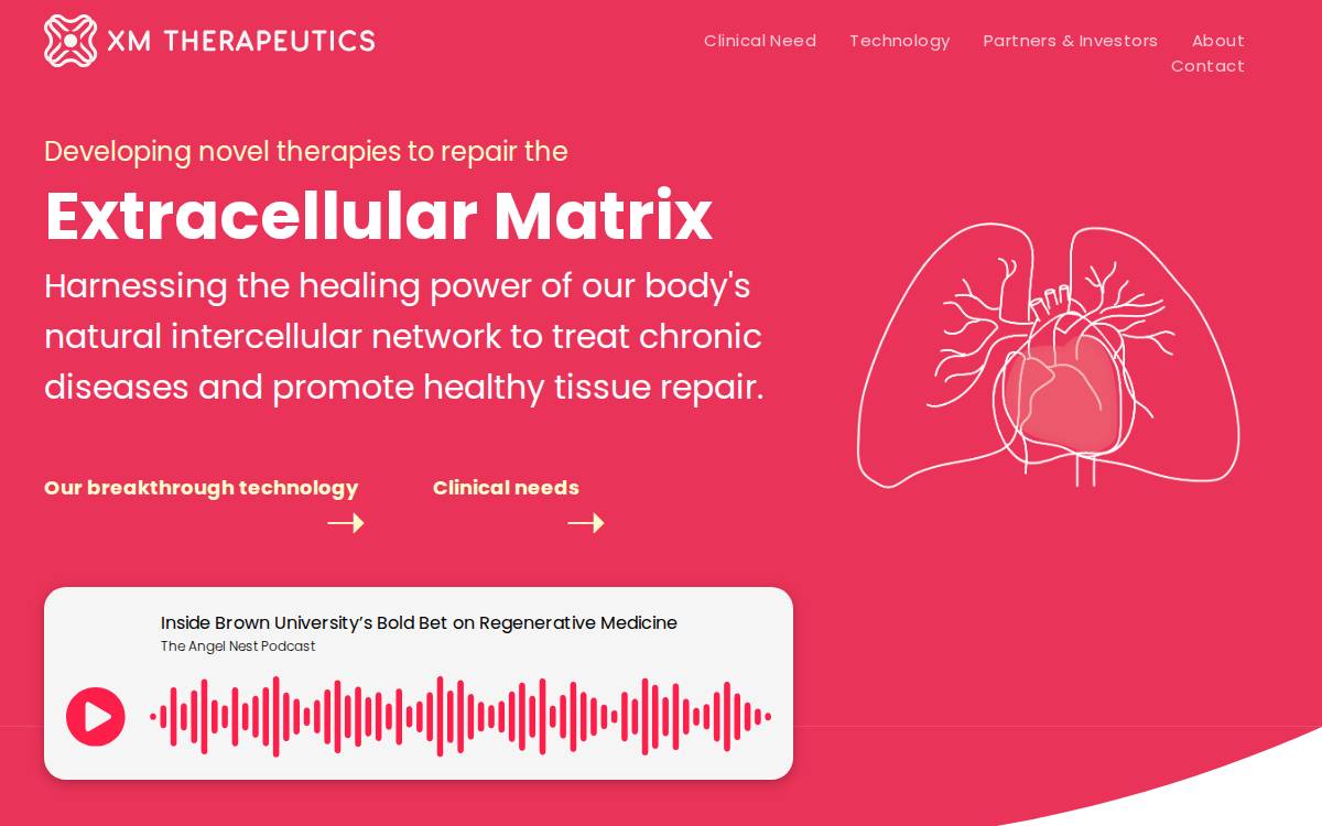 Xmtherapeutics website preview