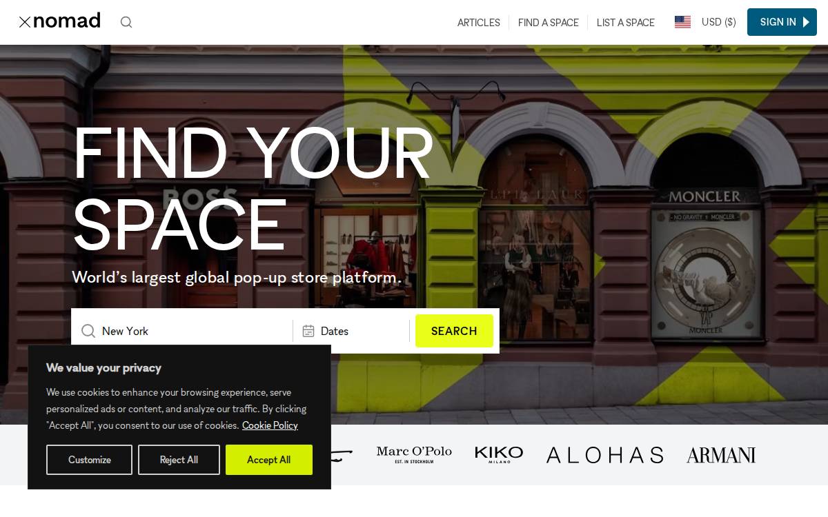 xNomad website preview