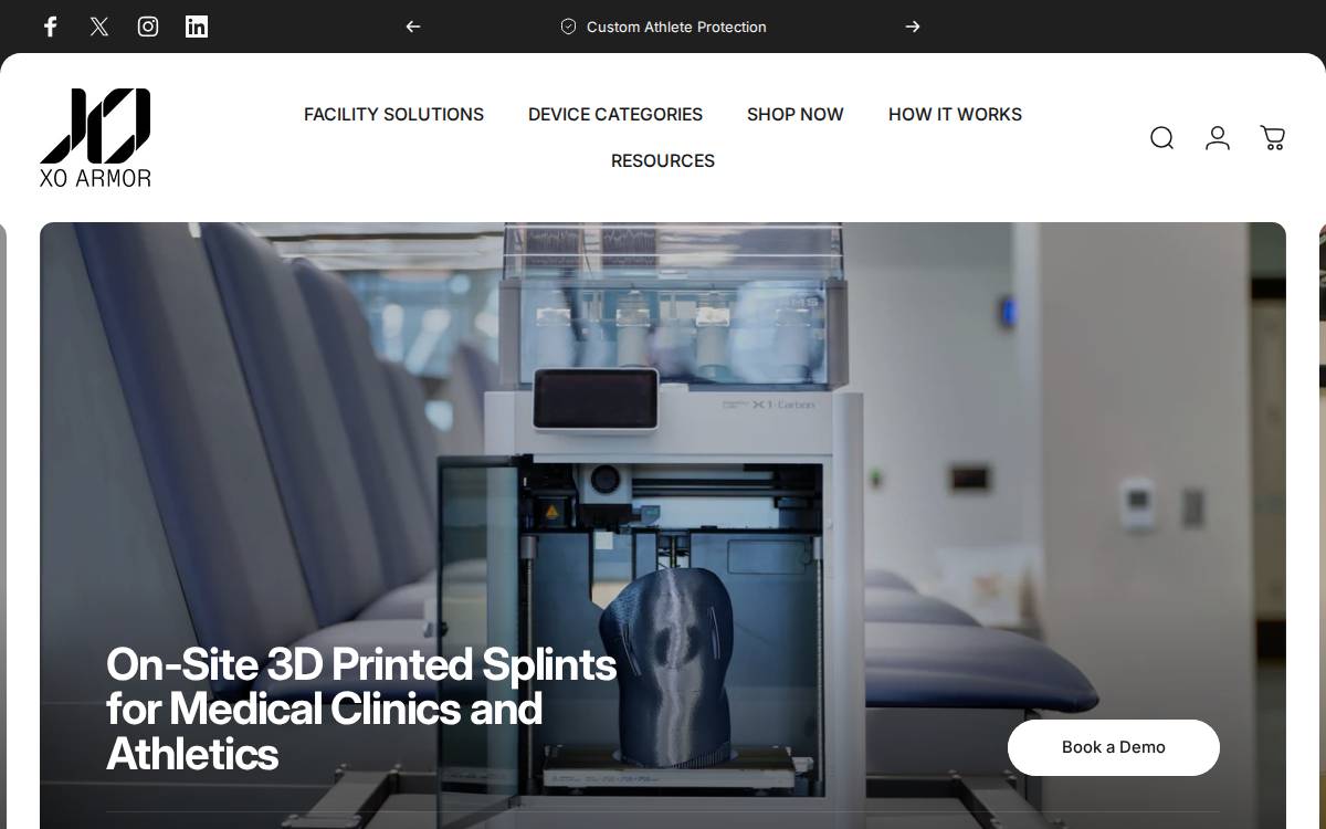 XO Armor Technologies website preview