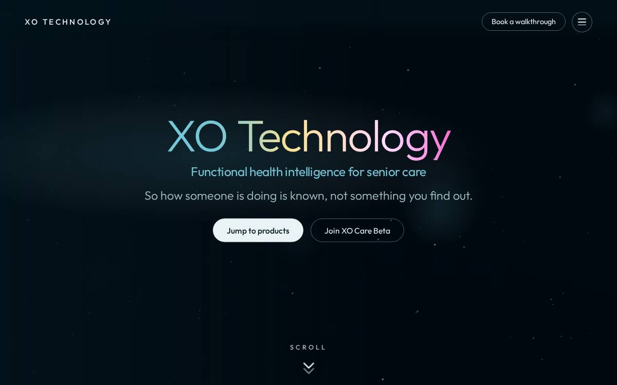 XO Technology Inc. website preview