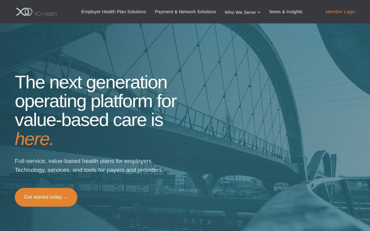 XO Health website preview