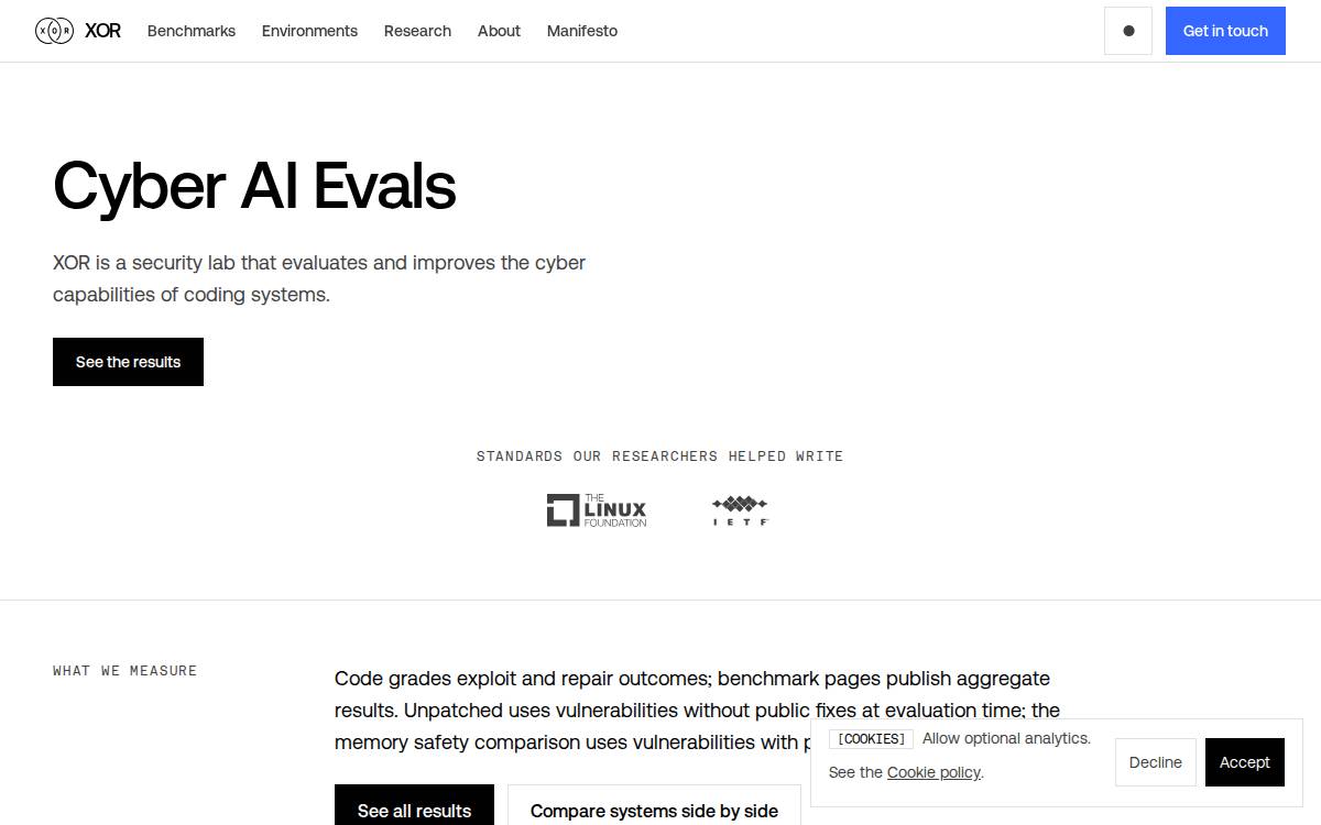 XOR website preview