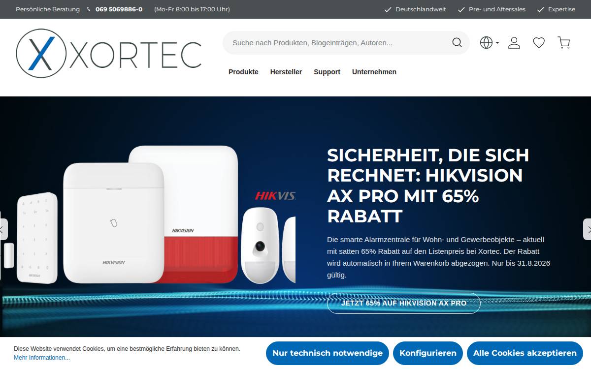 Xortec website preview