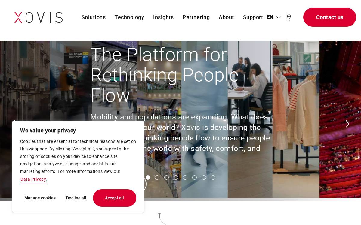 Xovis website preview