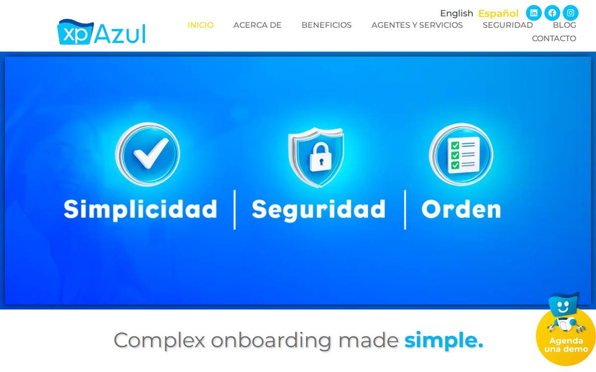 XP Azul website preview