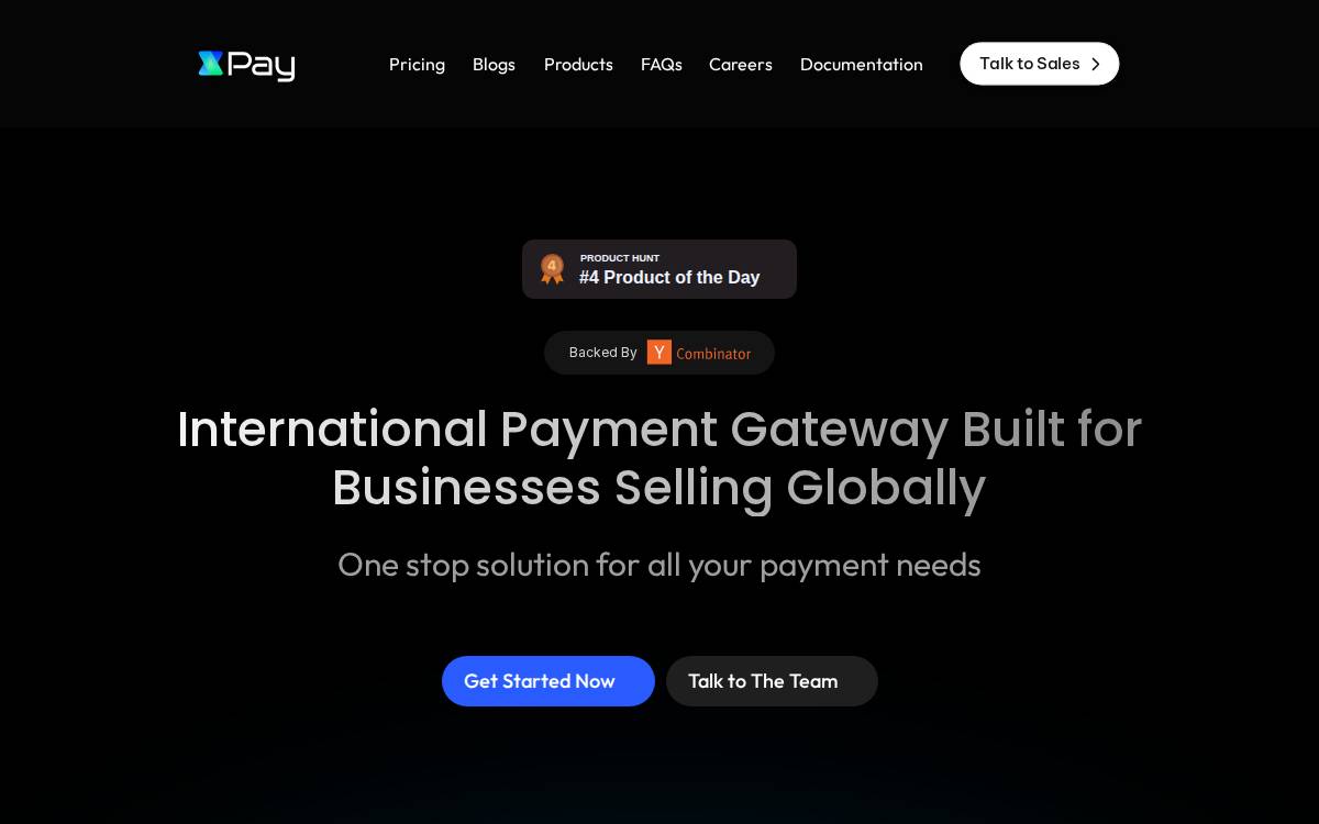 xPay website preview