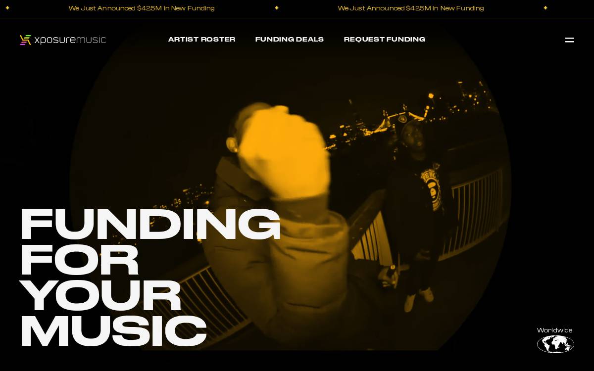 Xposure Music website preview