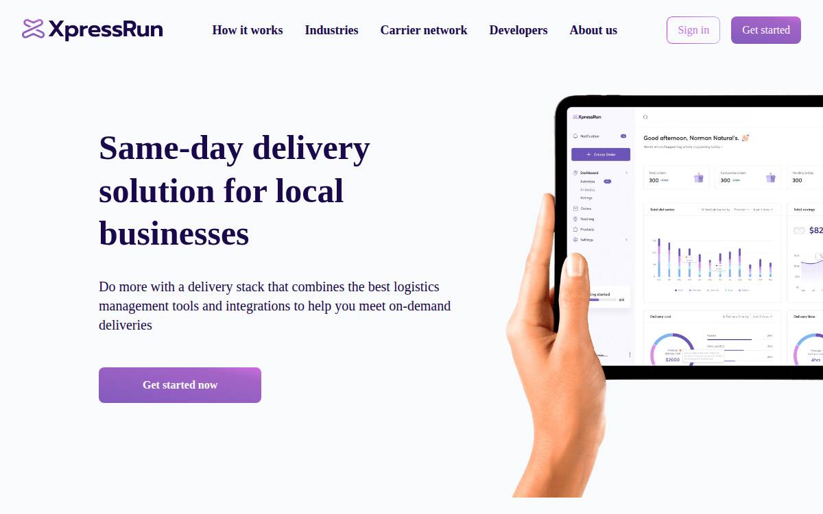 XpressRun website preview