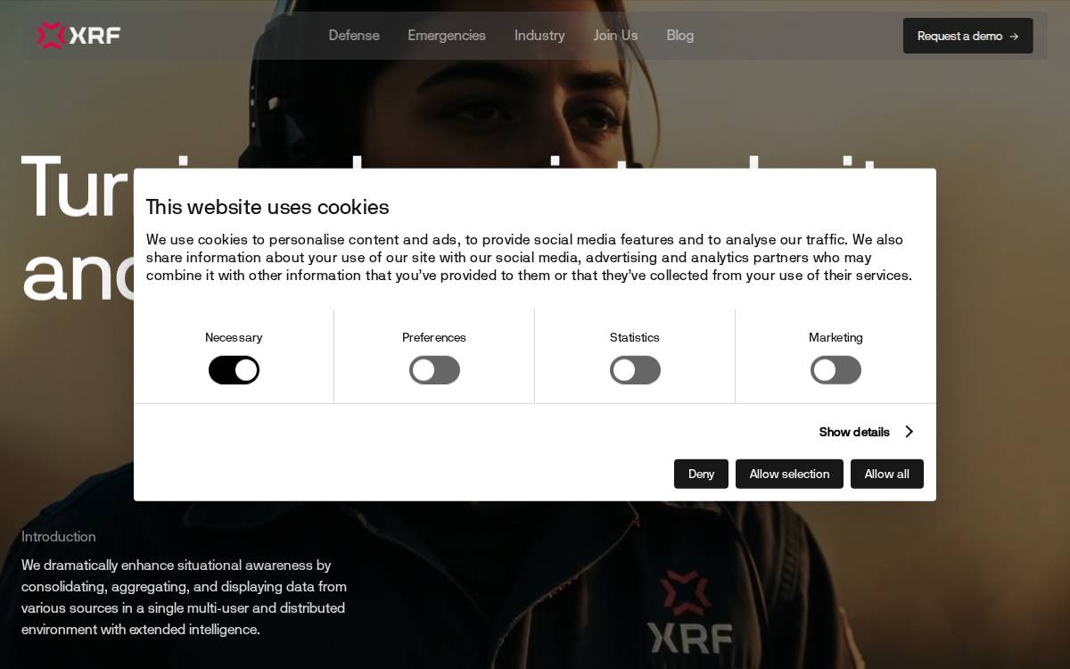 Xrf website preview