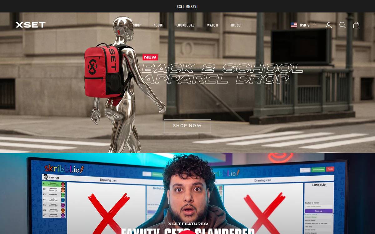 XSET website preview