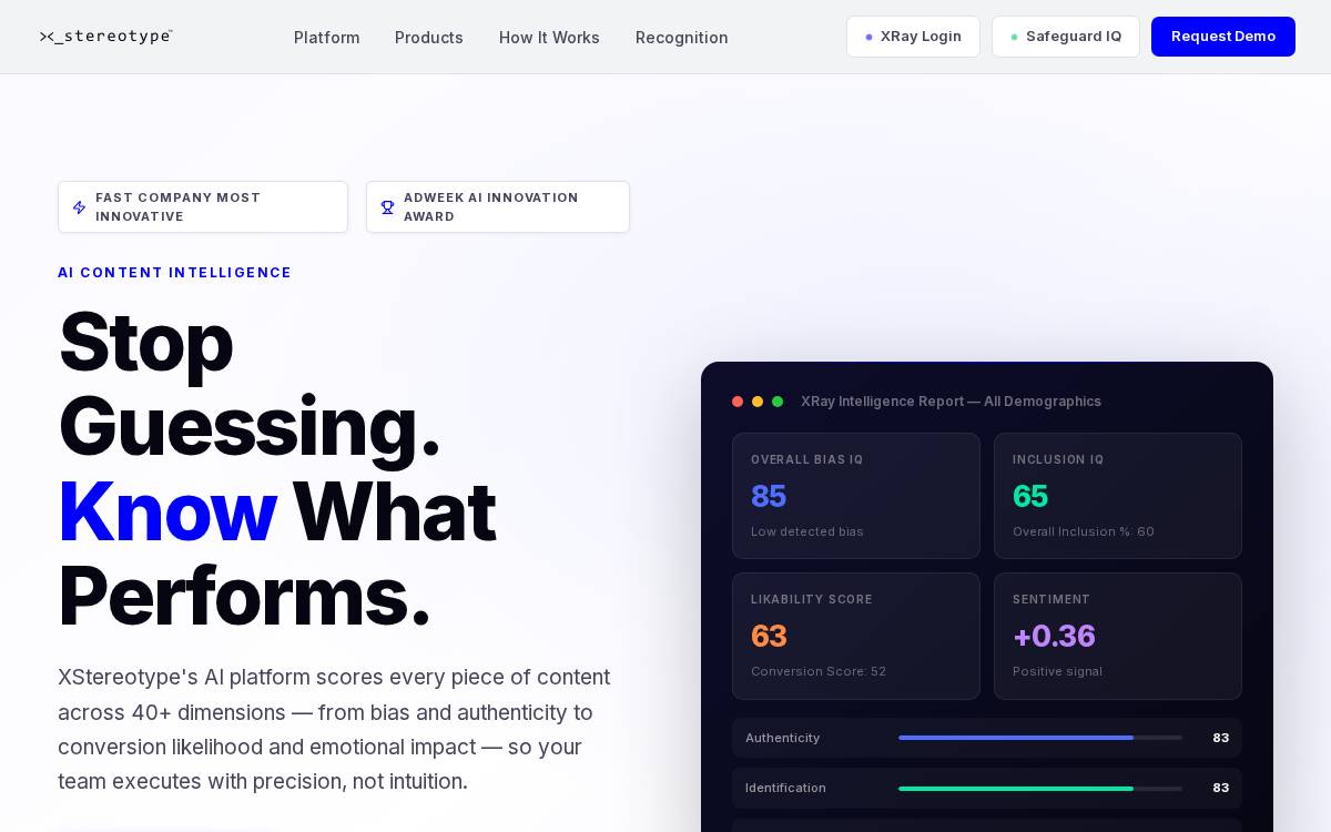 Xstereotype website preview
