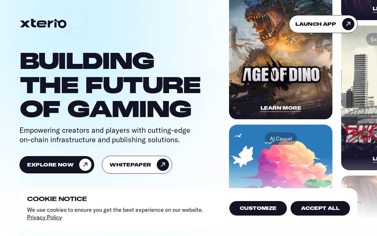 Xterio website preview