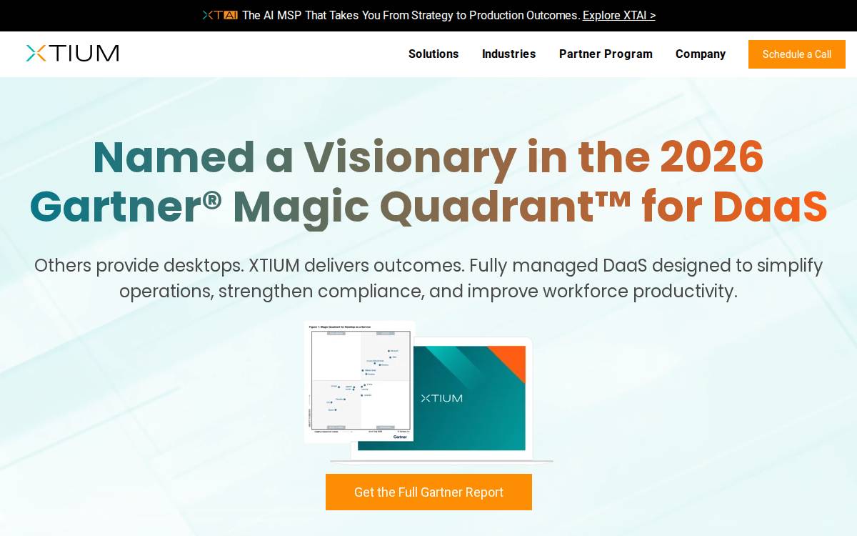 Xtium website preview