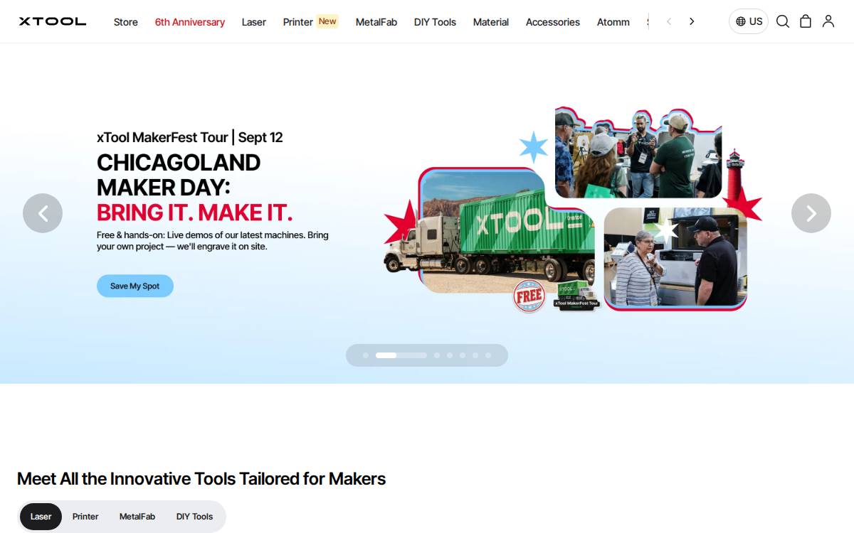 xTool website preview