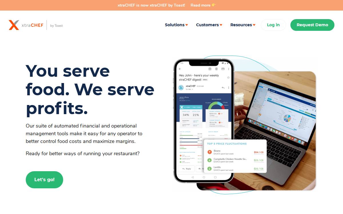 xtraCHEF website preview