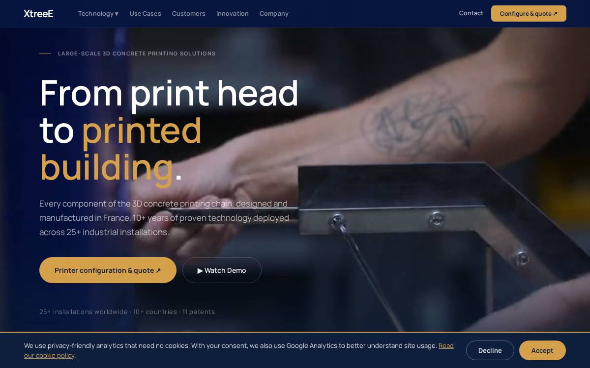 Xtreee website preview
