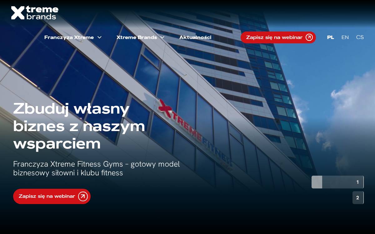 Xtreme Brands website preview