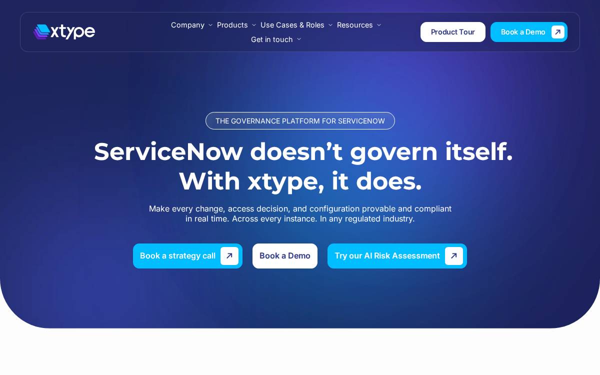 Xtype website preview