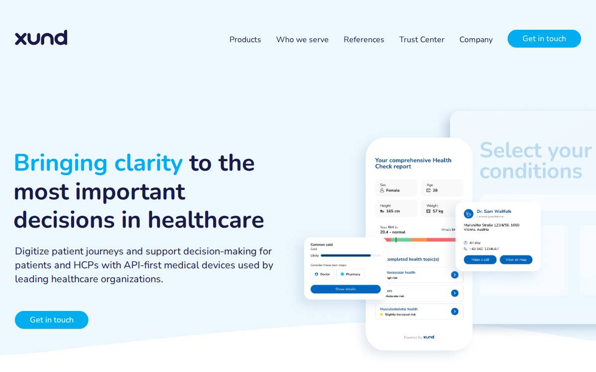 Xund website preview