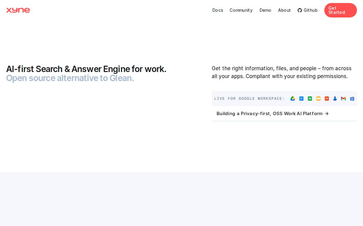 Xyne website preview