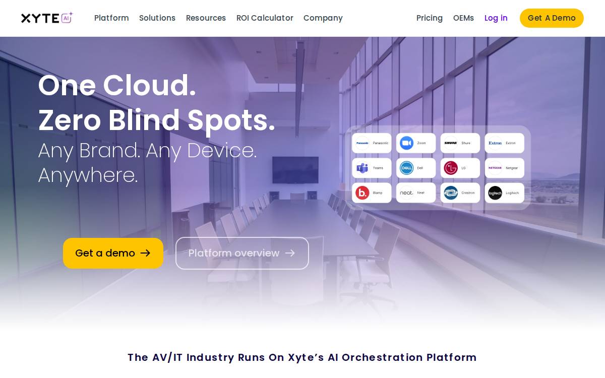 Xyte website preview
