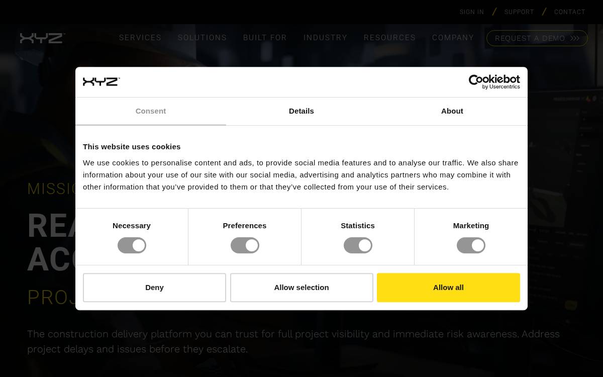 XYZ Reality website preview