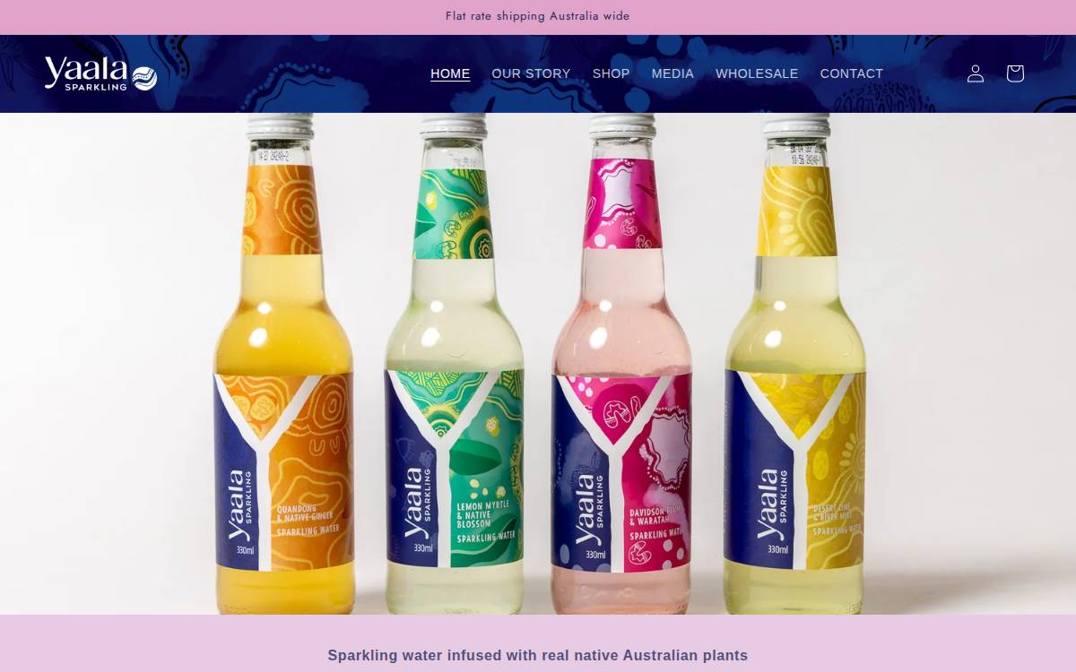 Yaala Sparkling website preview