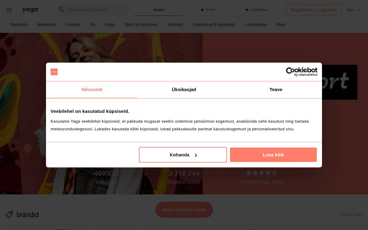 Yaga website preview