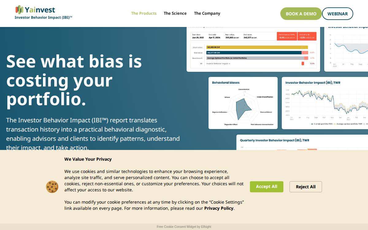 Yainvest website preview