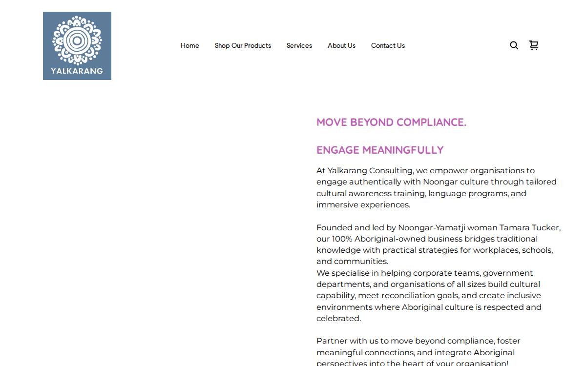 Yalkarang Consulting website preview