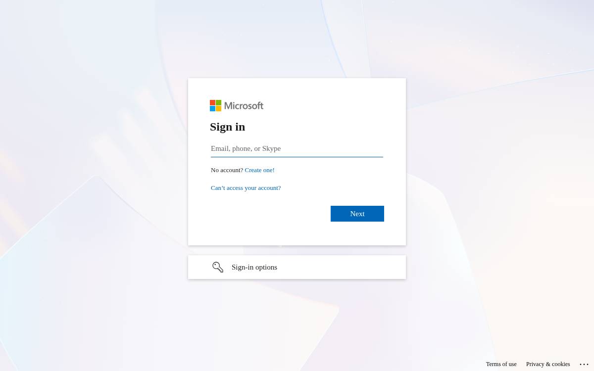 Yammer website preview