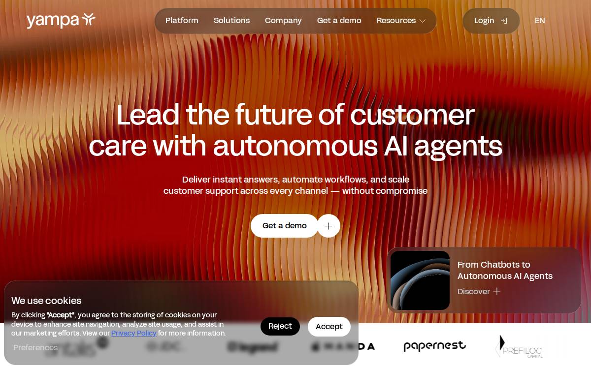 Yampa website preview