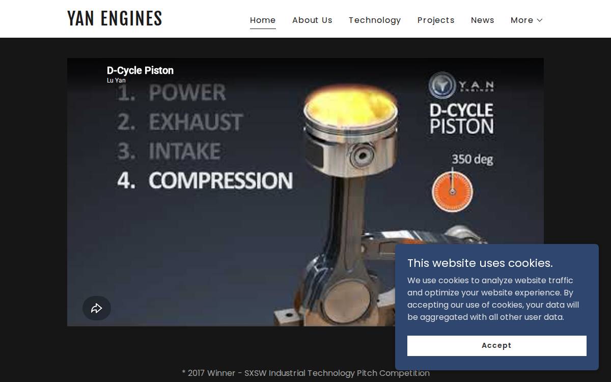 Yan Engines website preview