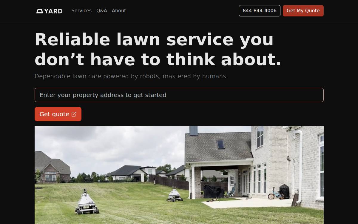 Yard website preview