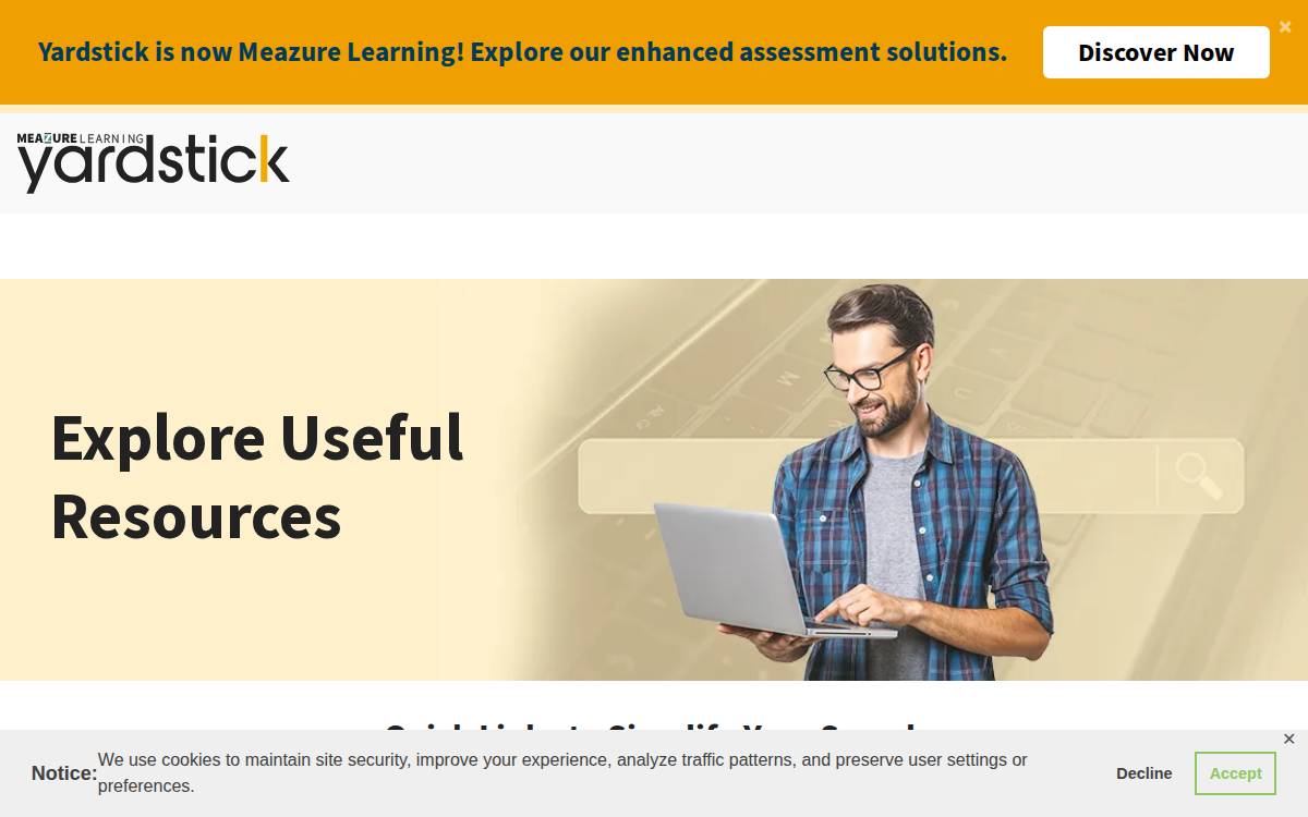 Yardstick Software website preview