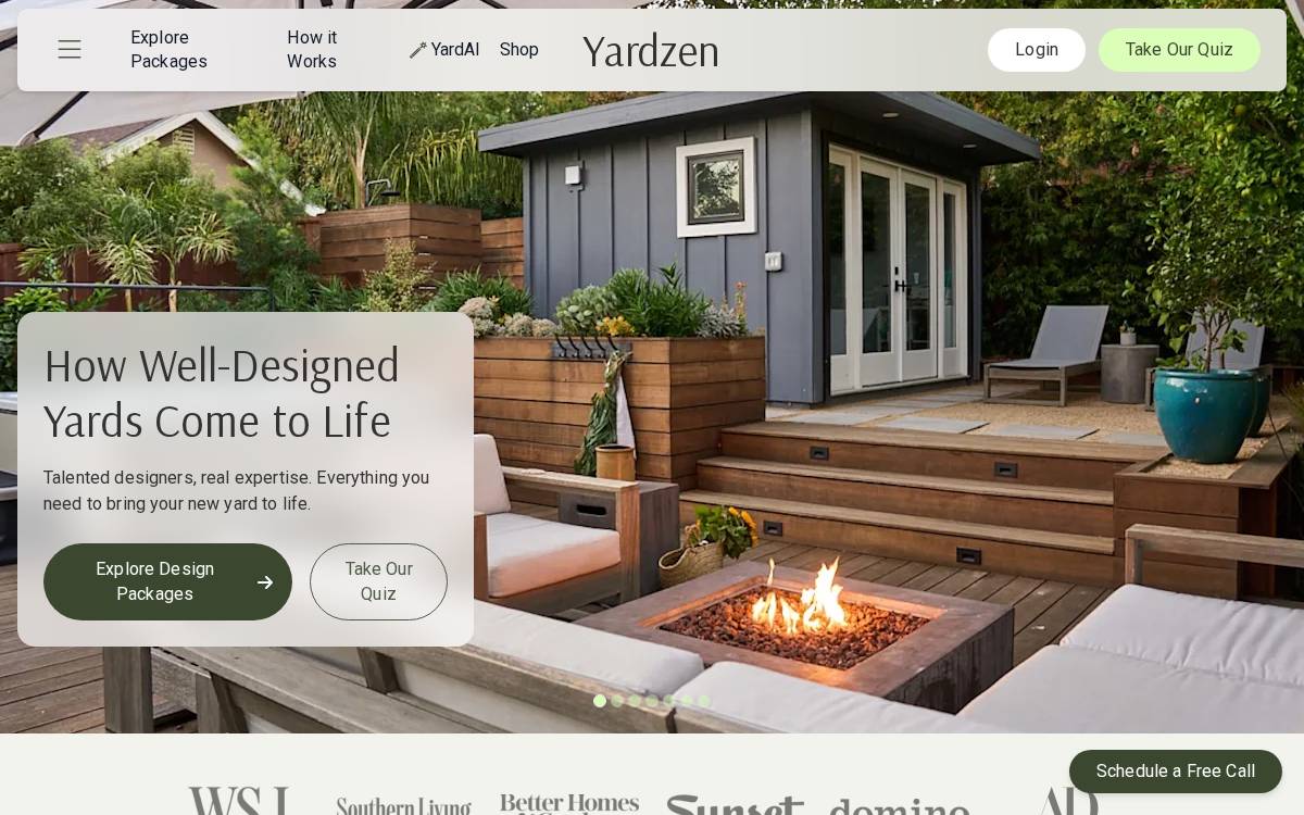 Yardzen website preview