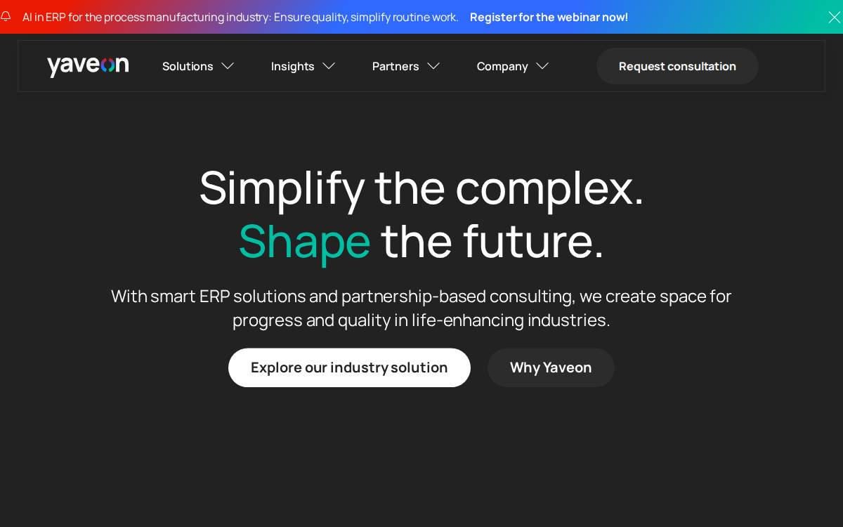 Yaveon website preview